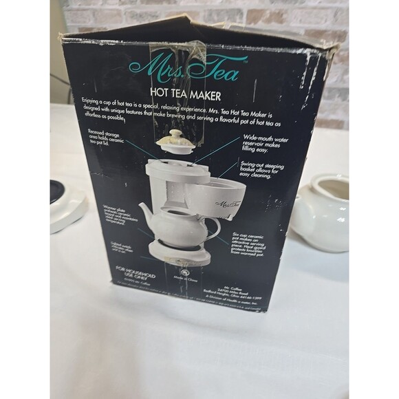Mrs Tea by Mr Coffee 6 Cup Automatic Hot Tea Maker HTM1D **MISSING LID** - Picture 14 of 16
